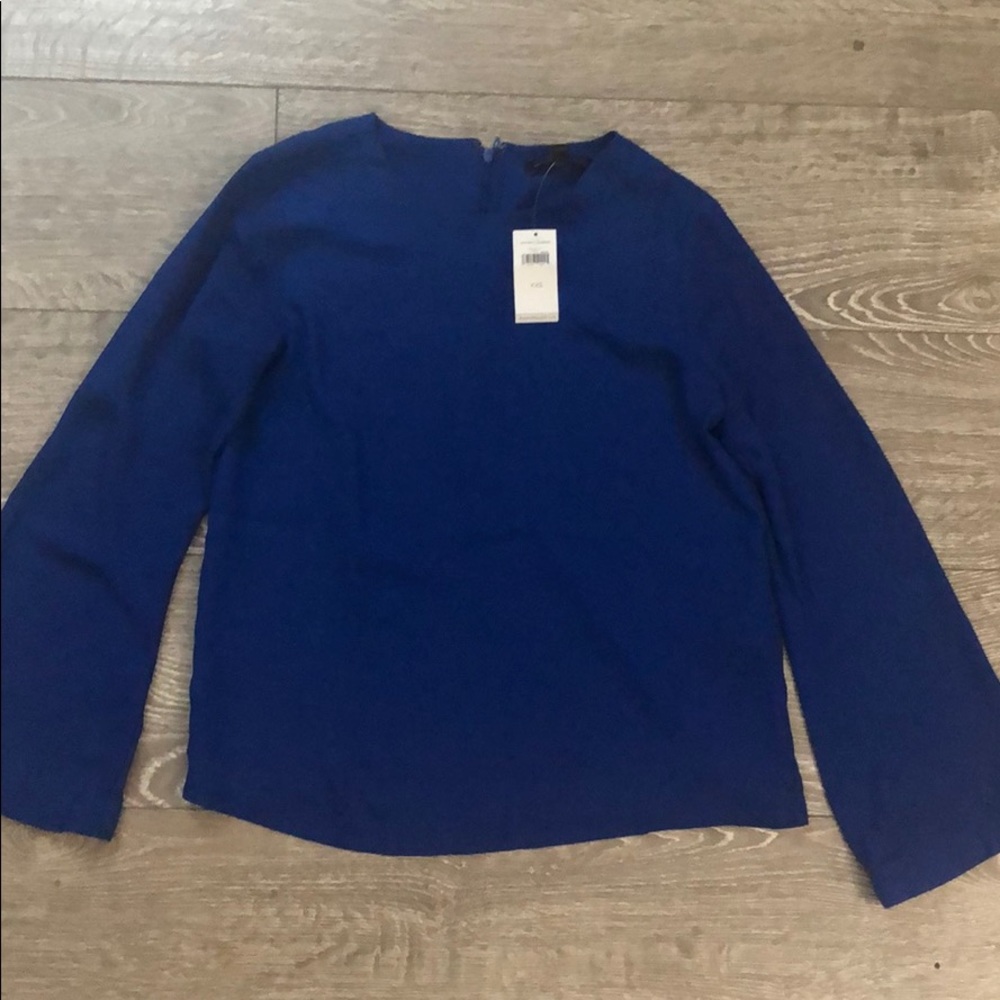 NWT Cobalt Blue Bell Sleeve Blouse